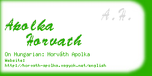 apolka horvath business card